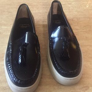 Size 38 and half black used flats